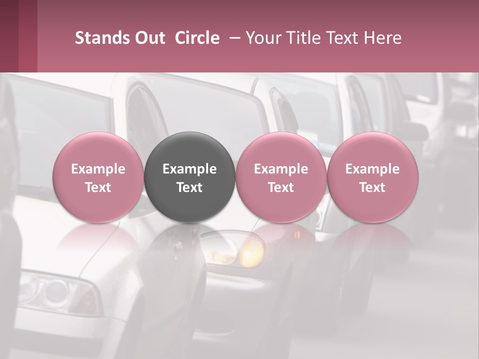 Traffic Jam From The Car PowerPoint Template