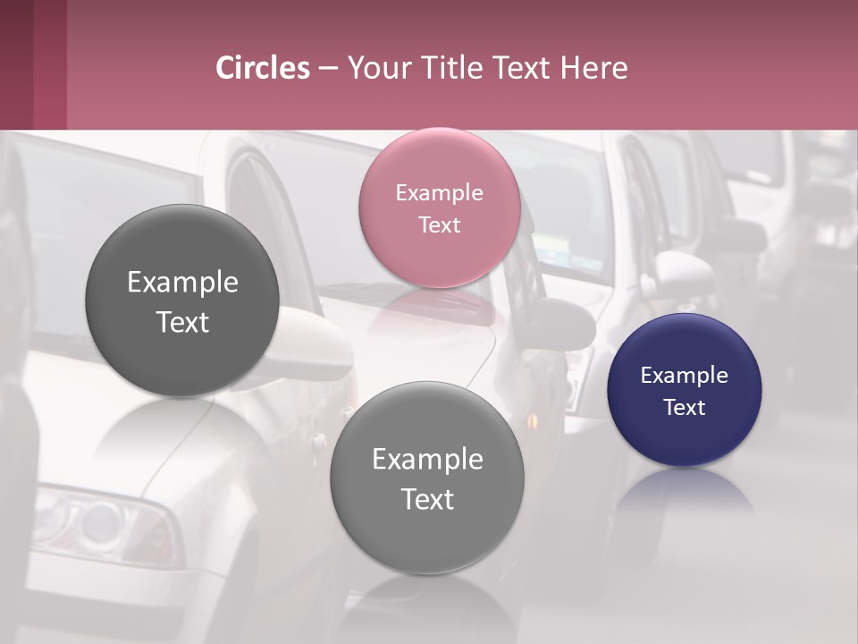 Traffic Jam From The Car PowerPoint Template