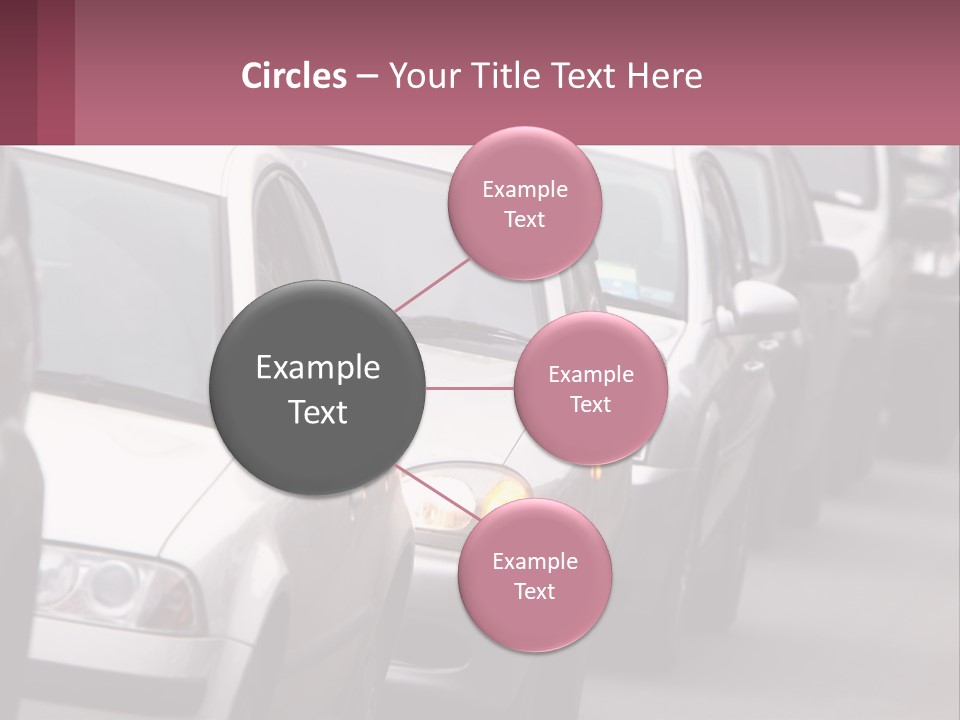 Traffic Jam From The Car PowerPoint Template