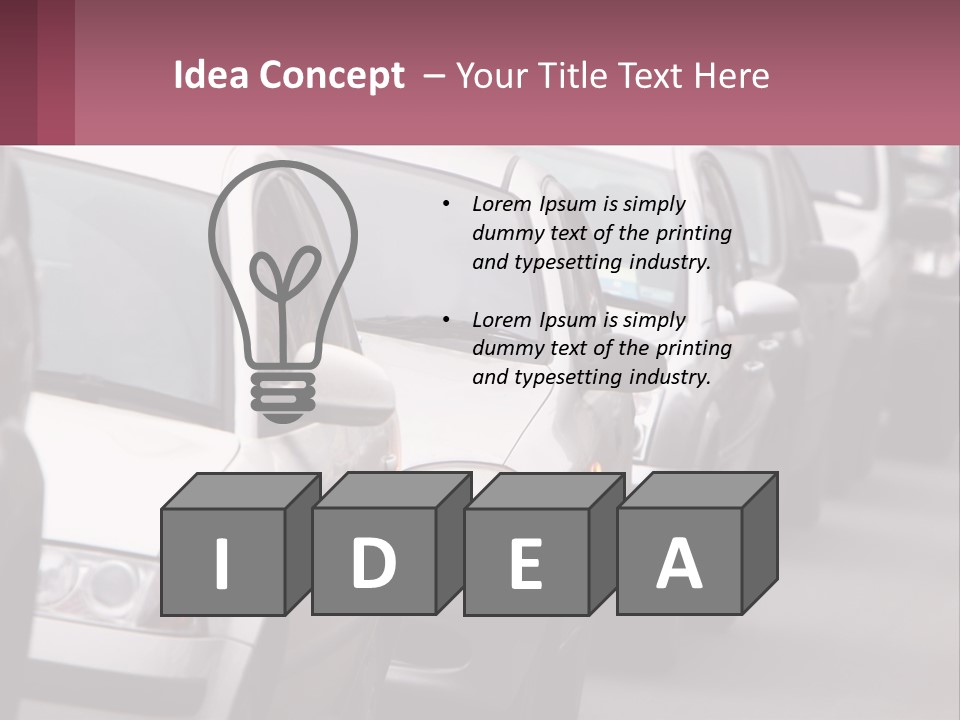 Traffic Jam From The Car PowerPoint Template