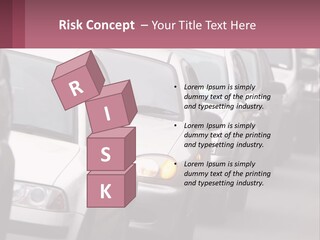 Traffic Jam From The Car PowerPoint Template