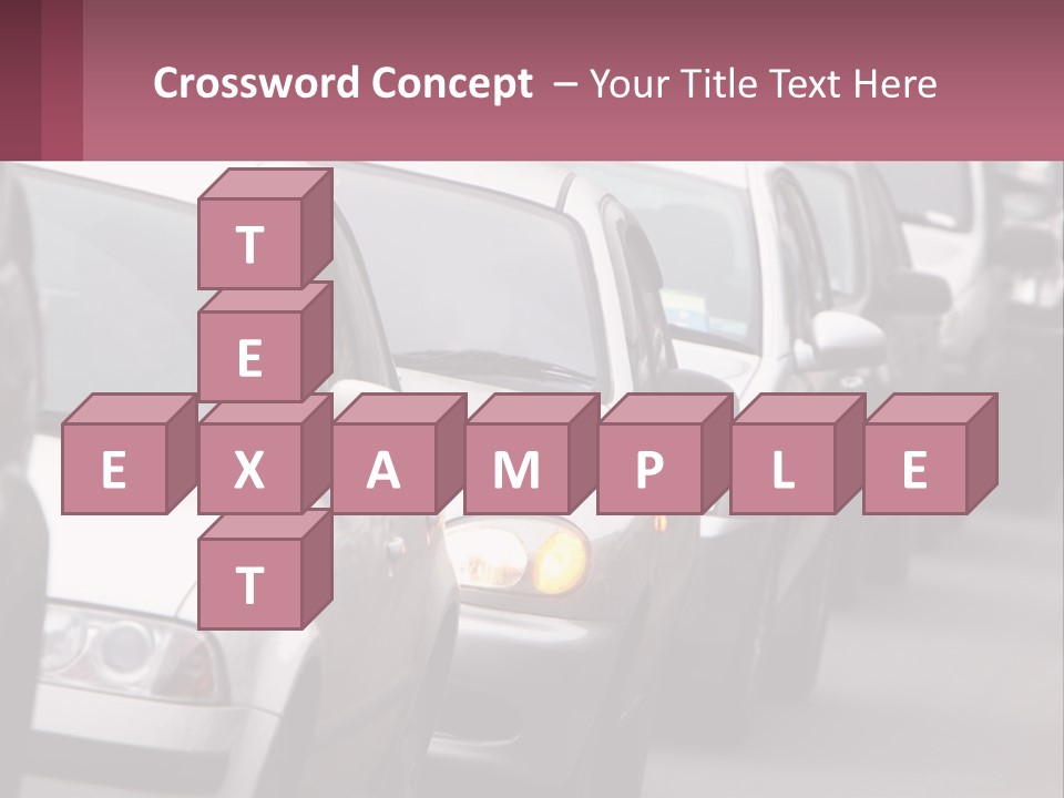 Traffic Jam From The Car PowerPoint Template