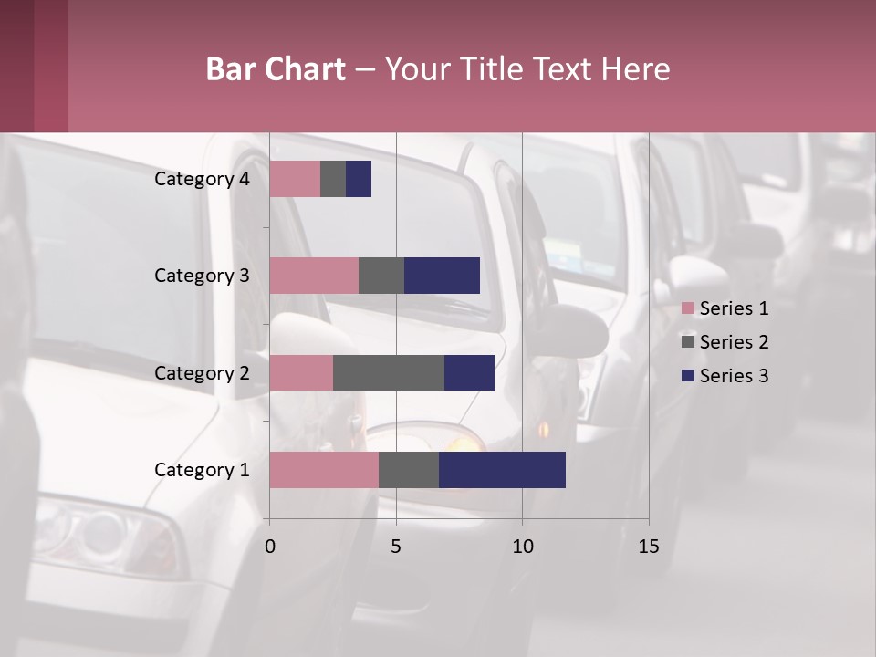 Traffic Jam From The Car PowerPoint Template