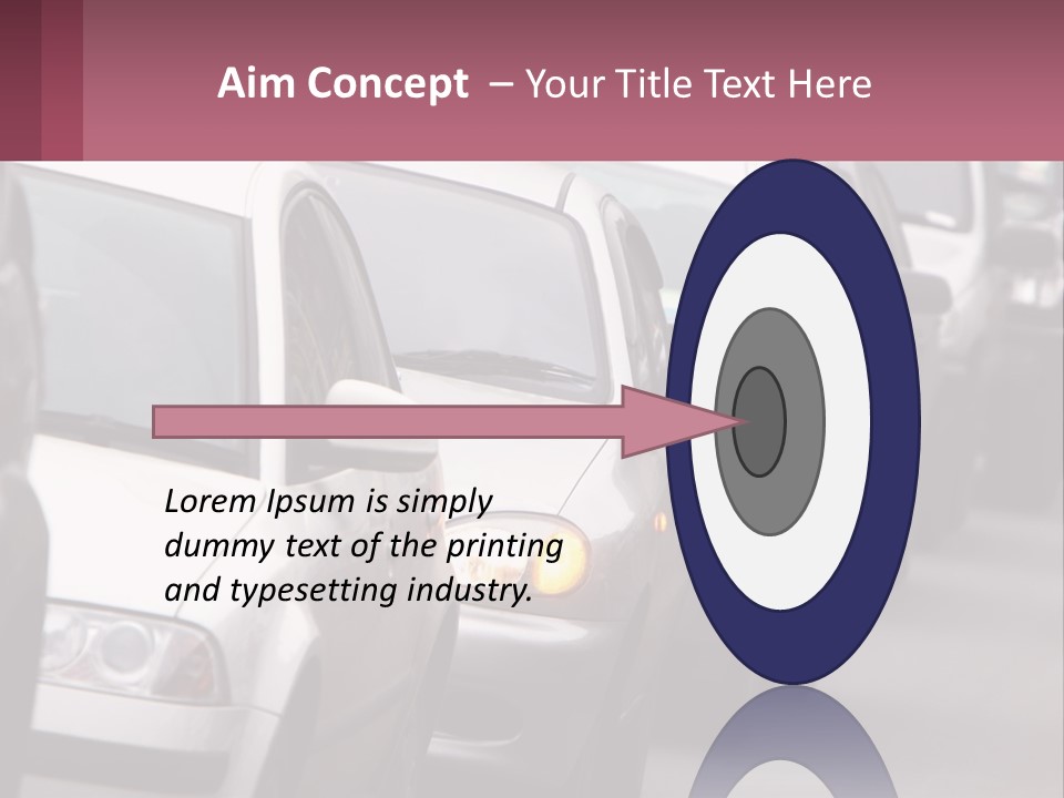 Traffic Jam From The Car PowerPoint Template