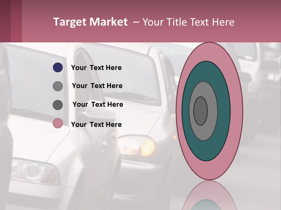 Traffic Jam From The Car PowerPoint Template