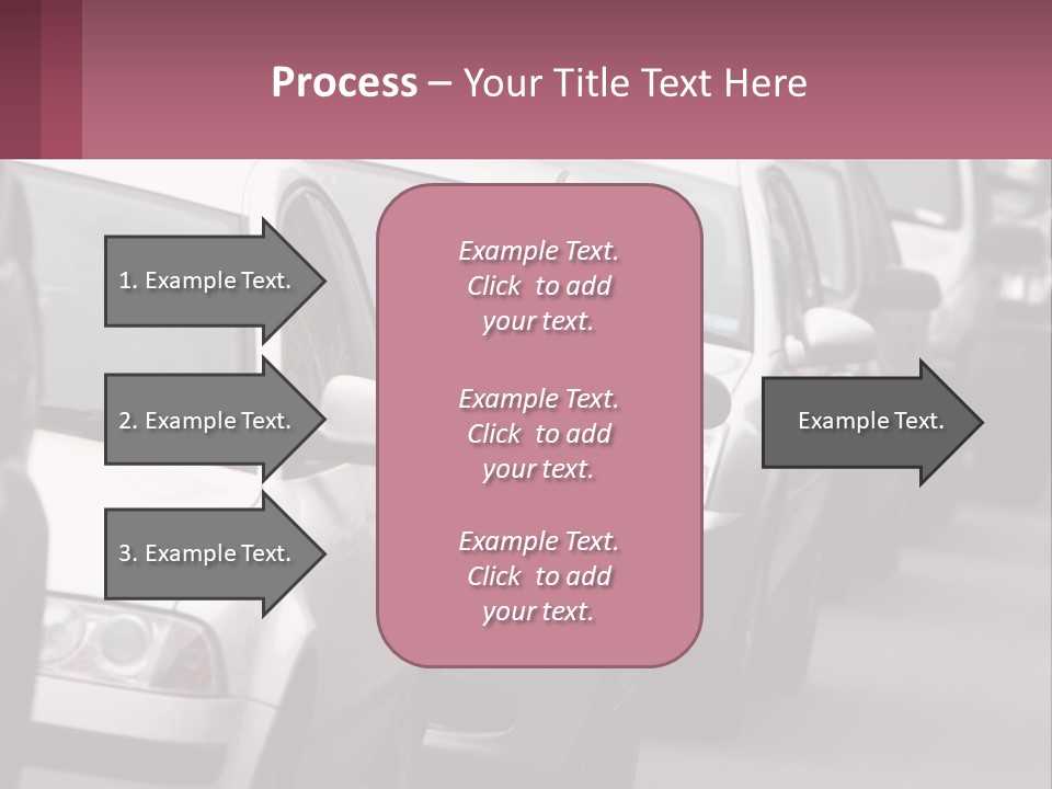 Traffic Jam From The Car PowerPoint Template