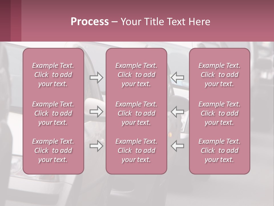 Traffic Jam From The Car PowerPoint Template