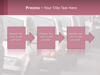 Traffic Jam From The Car PowerPoint Template