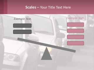 Traffic Jam From The Car PowerPoint Template