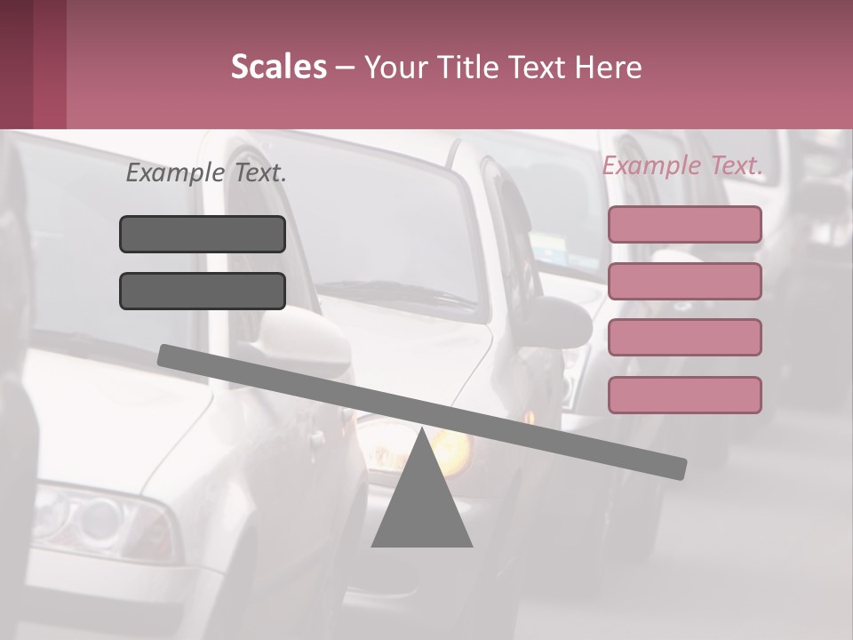 Traffic Jam From The Car PowerPoint Template