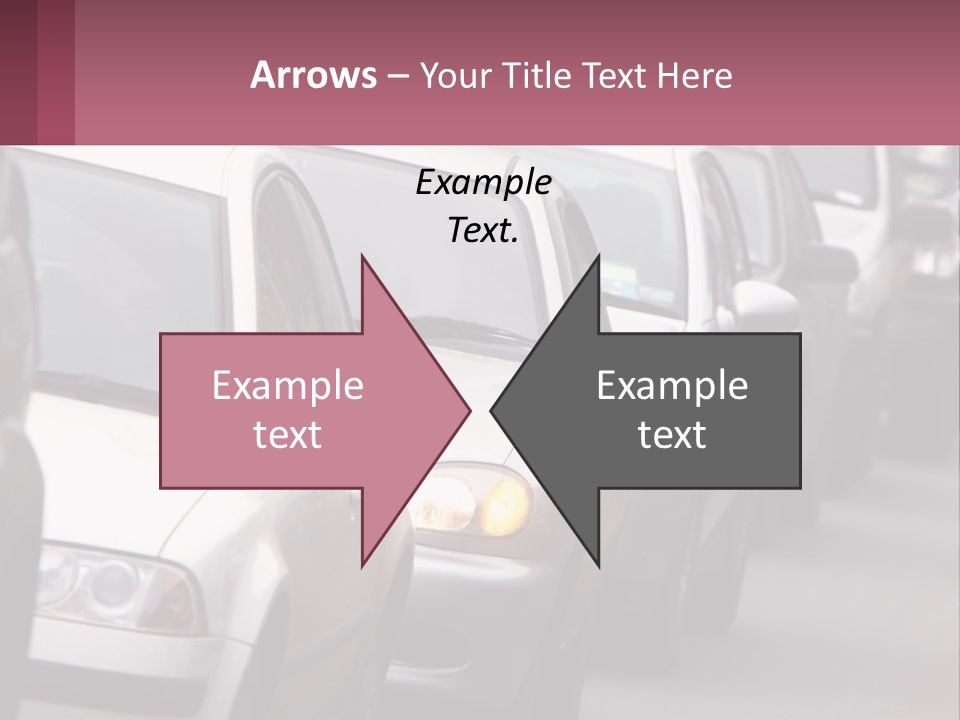 Traffic Jam From The Car PowerPoint Template