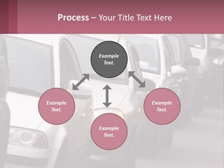 Traffic Jam From The Car PowerPoint Template