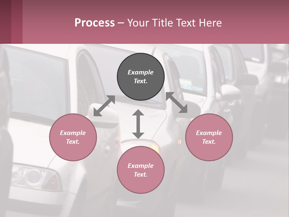 Traffic Jam From The Car PowerPoint Template