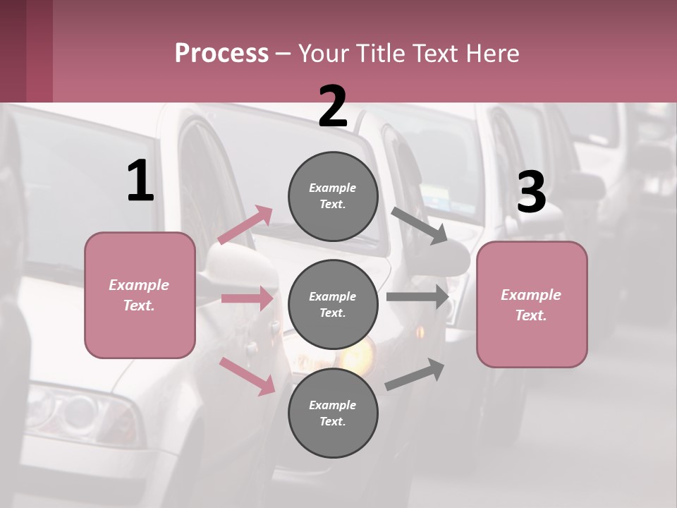 Traffic Jam From The Car PowerPoint Template