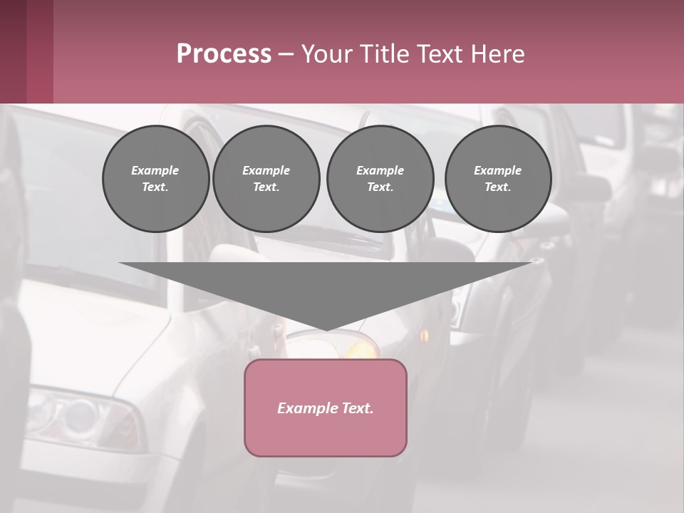 Traffic Jam From The Car PowerPoint Template