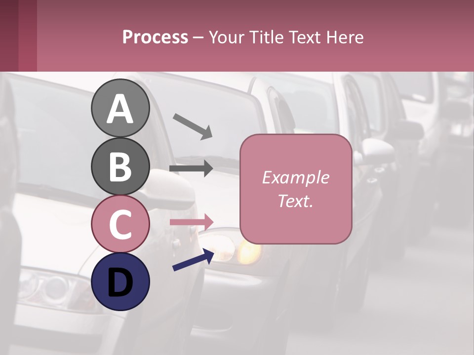 Traffic Jam From The Car PowerPoint Template