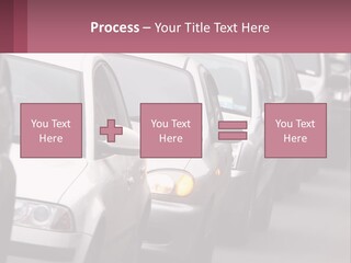 Traffic Jam From The Car PowerPoint Template