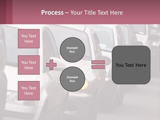 Traffic Jam From The Car PowerPoint Template