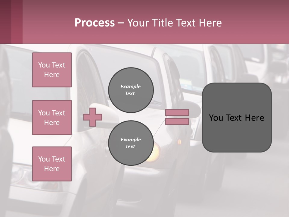 Traffic Jam From The Car PowerPoint Template