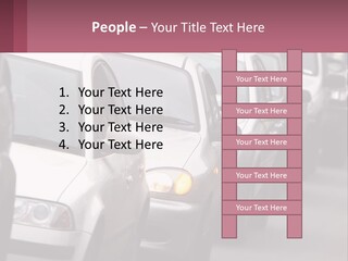 Traffic Jam From The Car PowerPoint Template