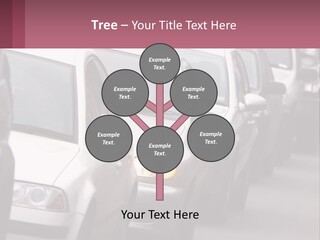 Traffic Jam From The Car PowerPoint Template