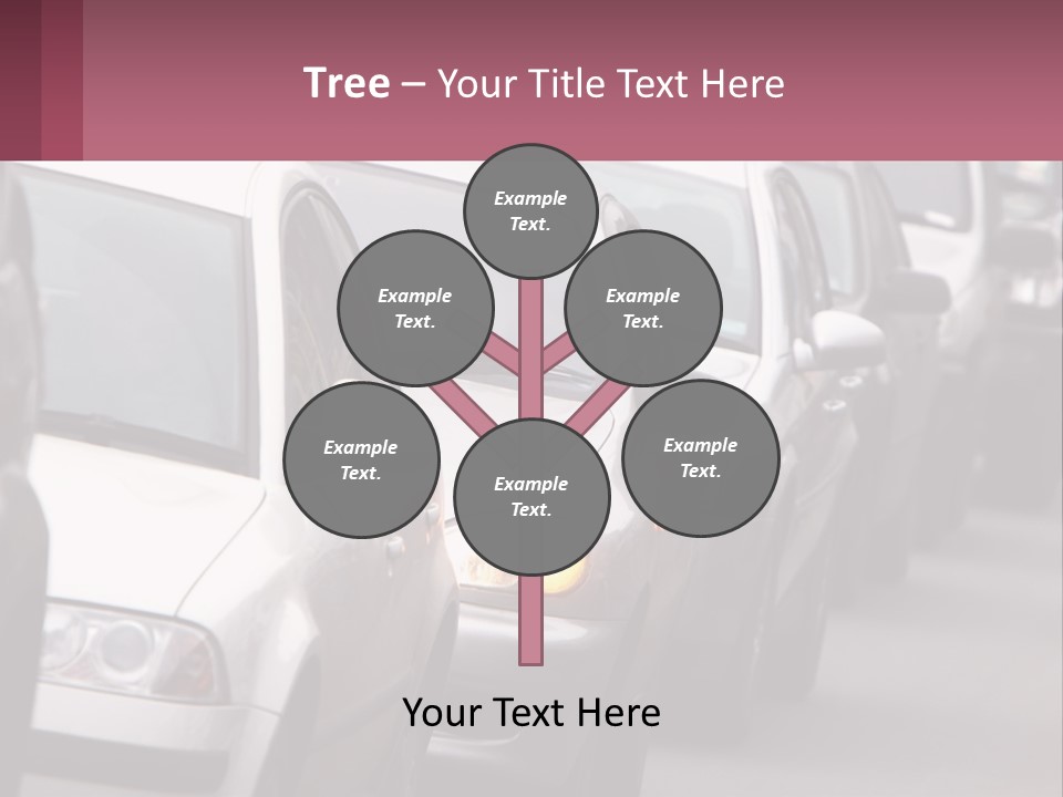 Traffic Jam From The Car PowerPoint Template
