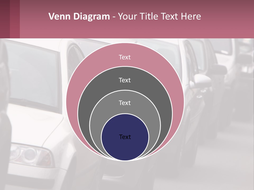 Traffic Jam From The Car PowerPoint Template
