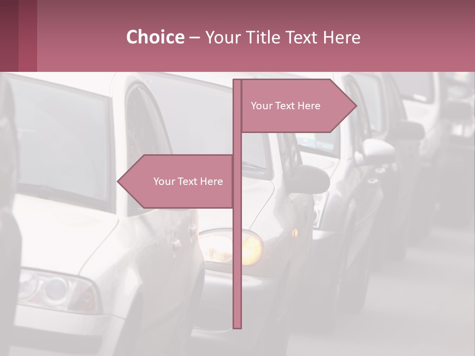 Traffic Jam From The Car PowerPoint Template