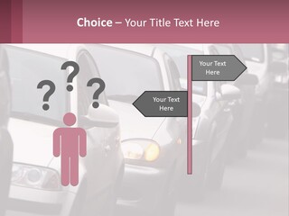 Traffic Jam From The Car PowerPoint Template