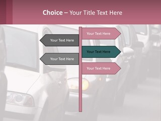 Traffic Jam From The Car PowerPoint Template