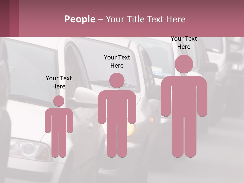 Traffic Jam From The Car PowerPoint Template