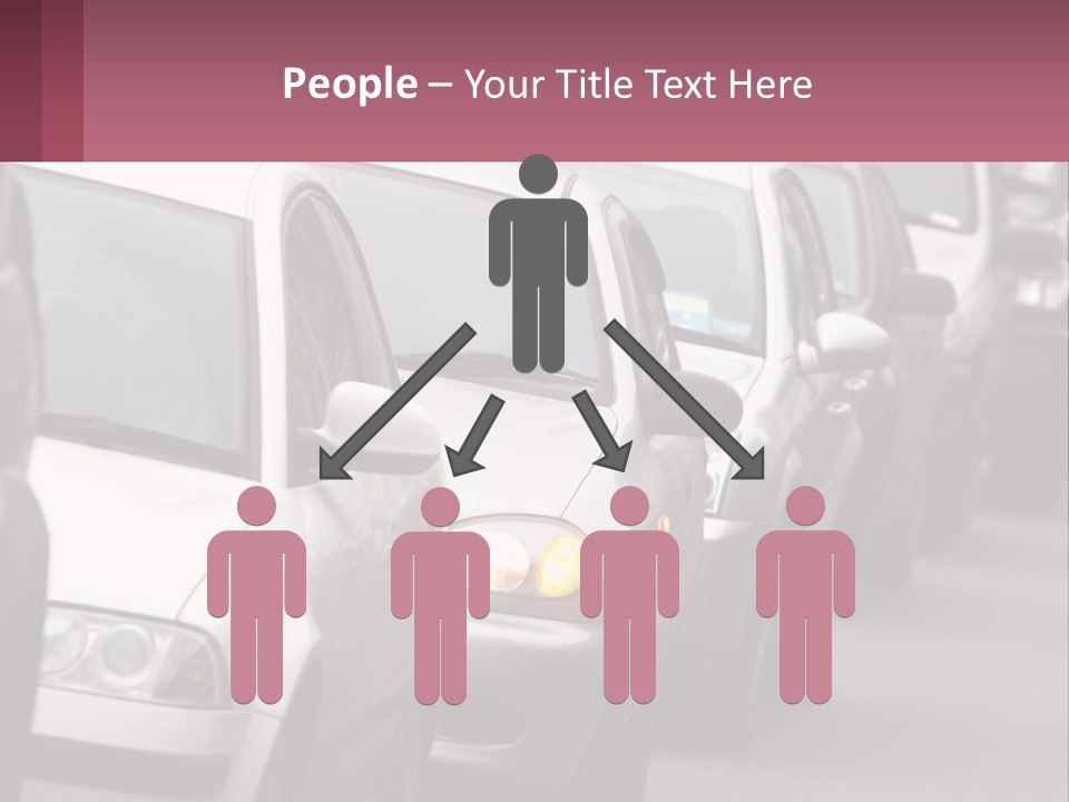 Traffic Jam From The Car PowerPoint Template