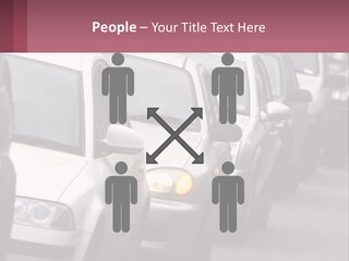 Traffic Jam From The Car PowerPoint Template