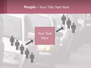 Traffic Jam From The Car PowerPoint Template