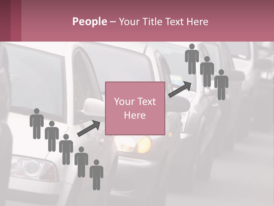 Traffic Jam From The Car PowerPoint Template