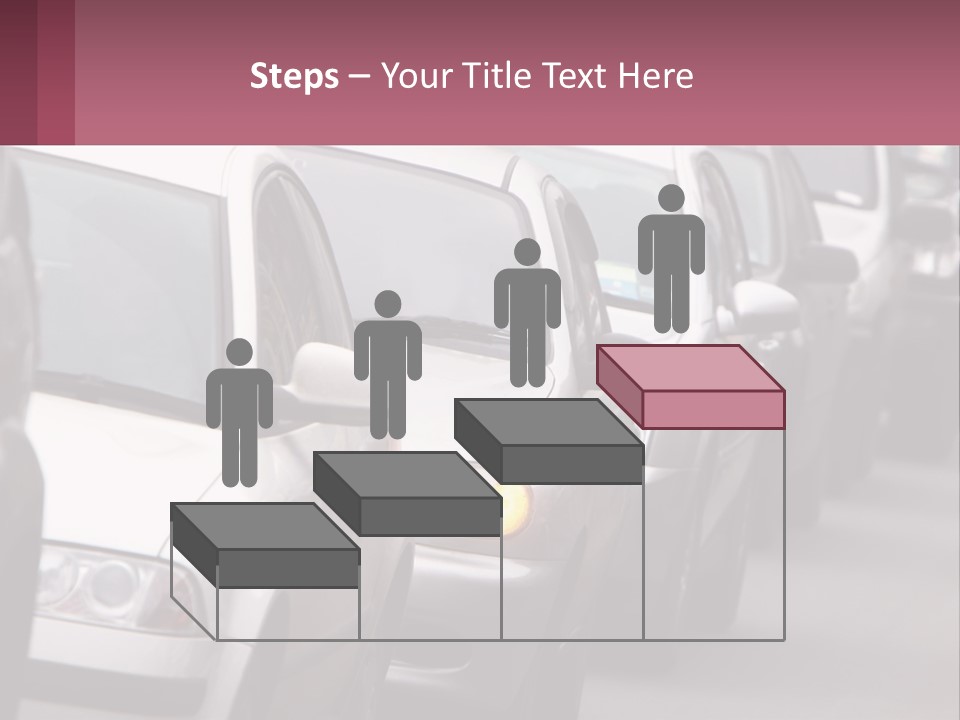 Traffic Jam From The Car PowerPoint Template