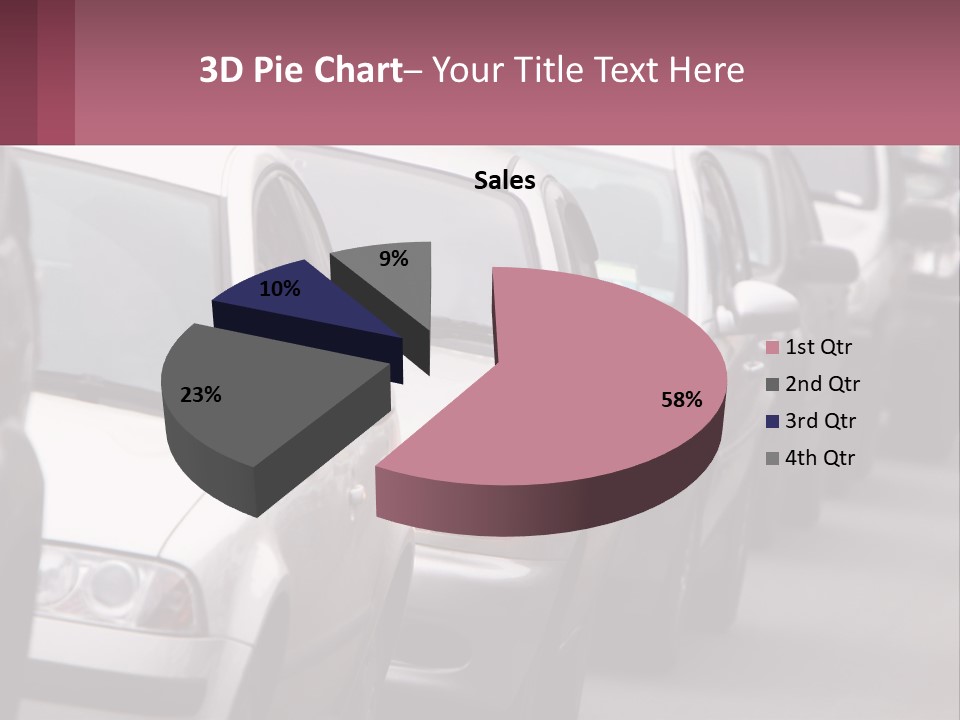 Traffic Jam From The Car PowerPoint Template
