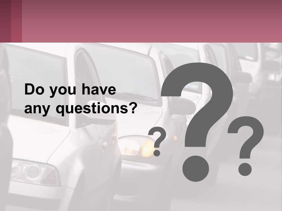 Traffic Jam From The Car PowerPoint Template