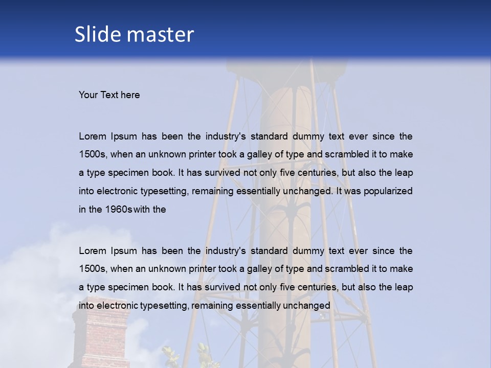 Water Tower PowerPoint Template