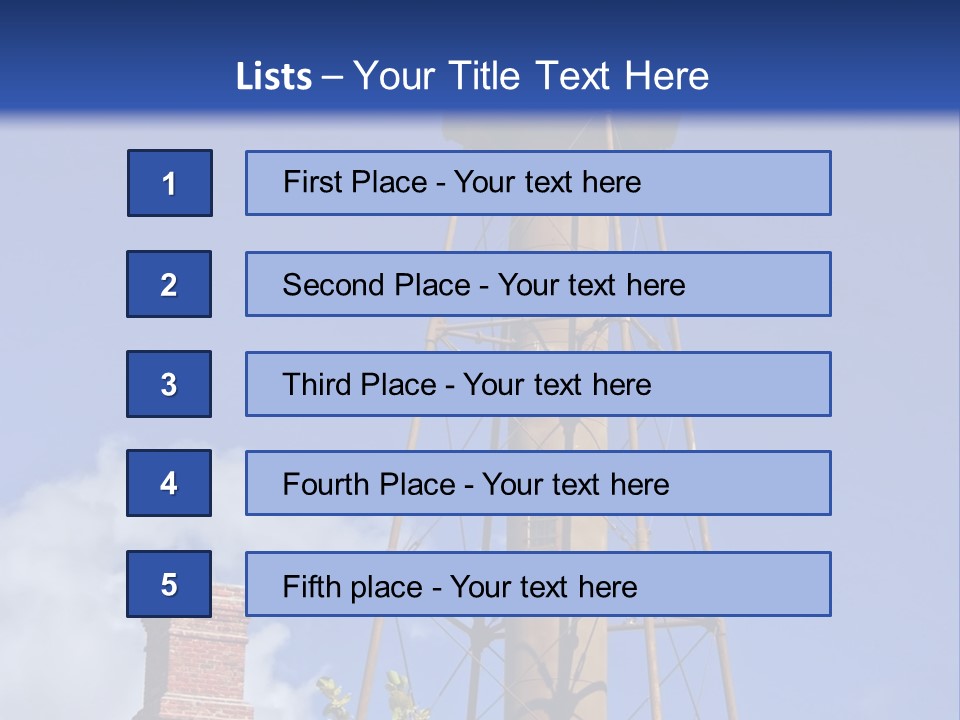Water Tower PowerPoint Template