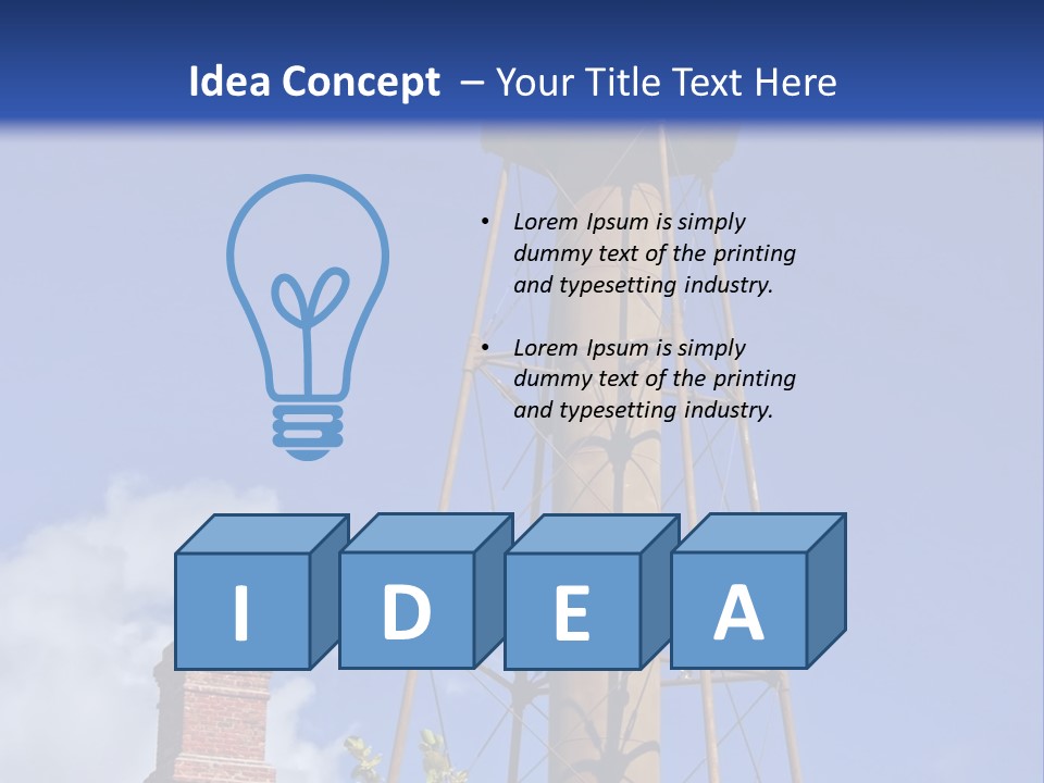 Water Tower PowerPoint Template