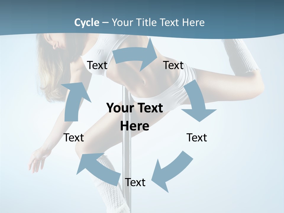 Girl On A Pole PowerPoint Template