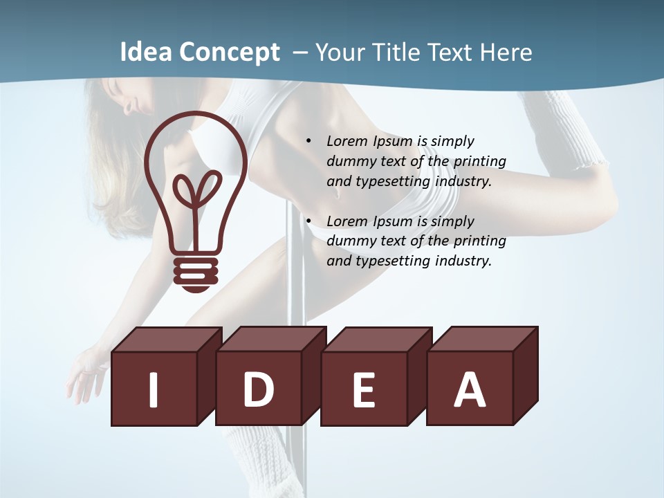 Girl On A Pole PowerPoint Template