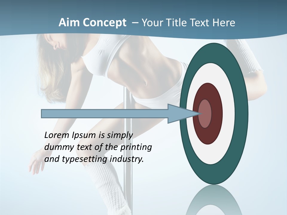 Girl On A Pole PowerPoint Template