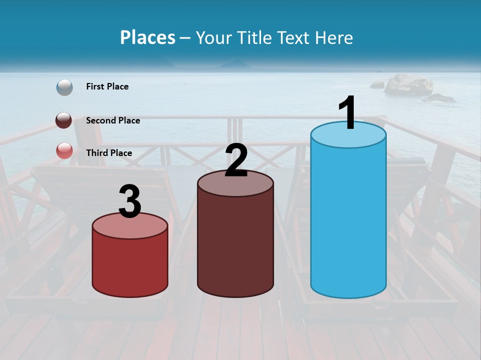 Sunbeds By The Sea PowerPoint Template