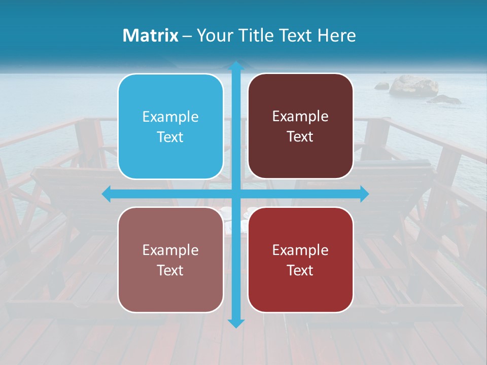 Sunbeds By The Sea PowerPoint Template