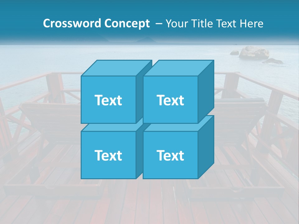 Sunbeds By The Sea PowerPoint Template