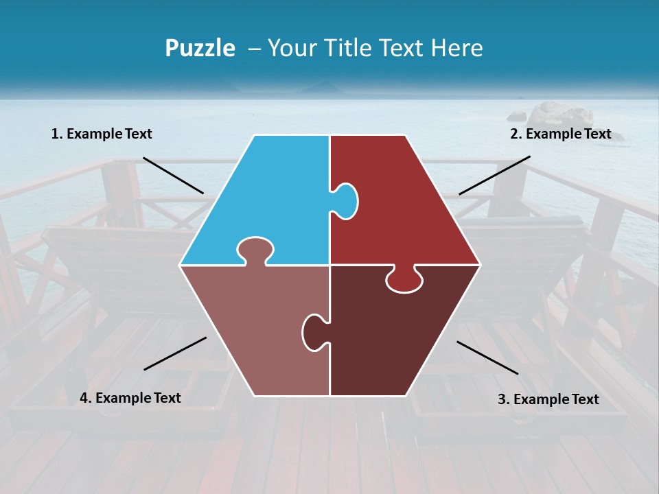 Sunbeds By The Sea PowerPoint Template