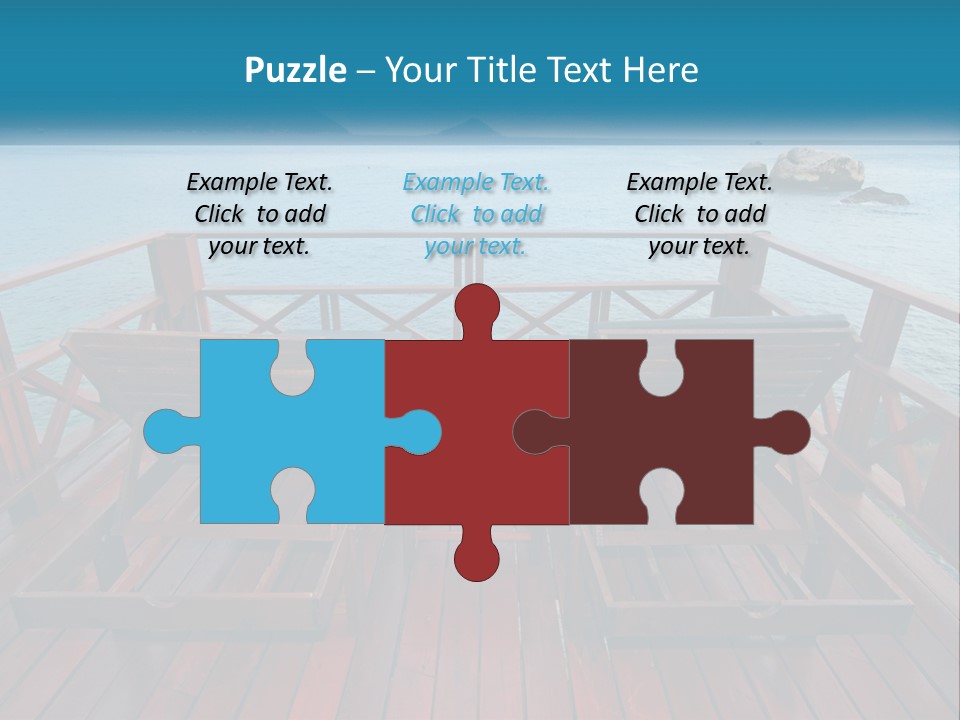 Sunbeds By The Sea PowerPoint Template