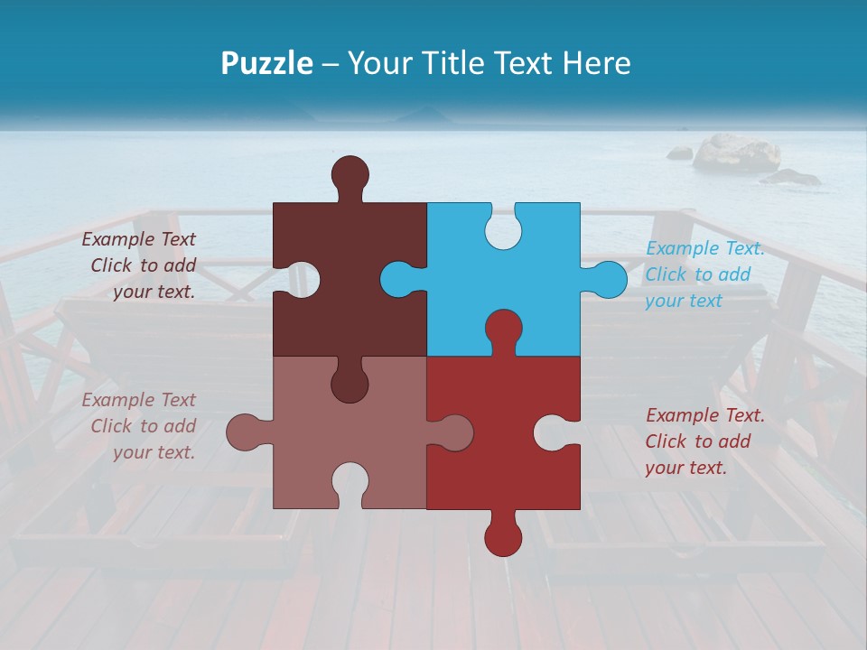 Sunbeds By The Sea PowerPoint Template